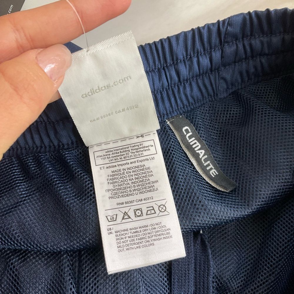 NEW Adidas Men’s Climalite Pant Revo Remix Navy Blue Red Stripes Track Pants L - Picture 13 of 14